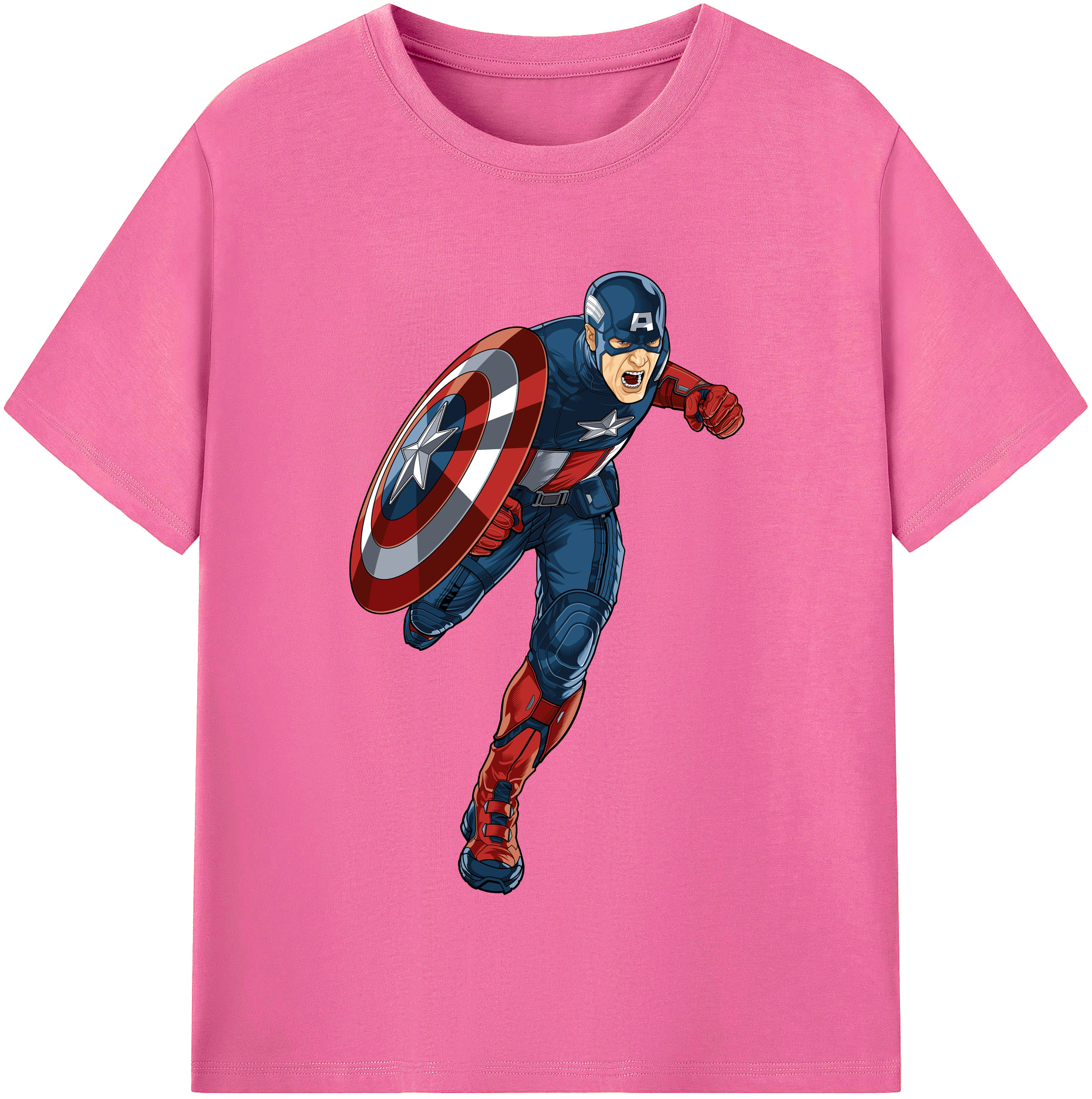 （画像用） アベンジャーズ The Avengers レディースカジュアルプリントTシャツ（綿100％）